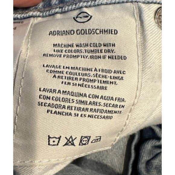 AG Adriano Goldschmied Size 29 Dylan Slim Skinny Blue Light Wash Jeans ALTERED - Picture 7 of 10